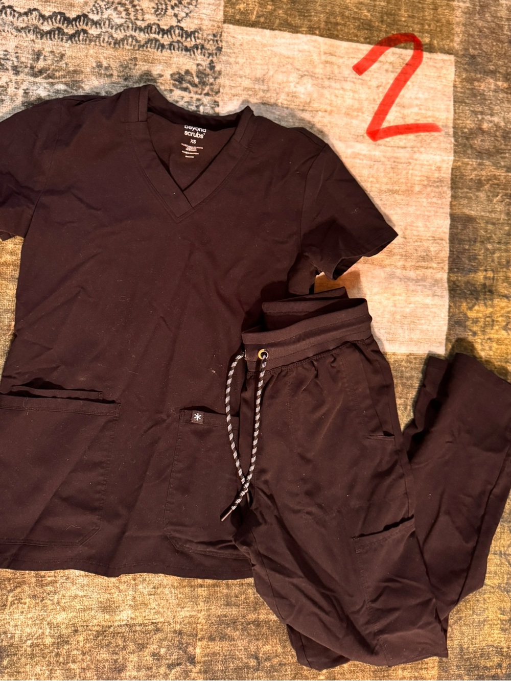 Black Scrub Set